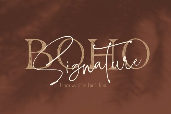 Boho Signature Trio: A Versatile Font for Modern Design