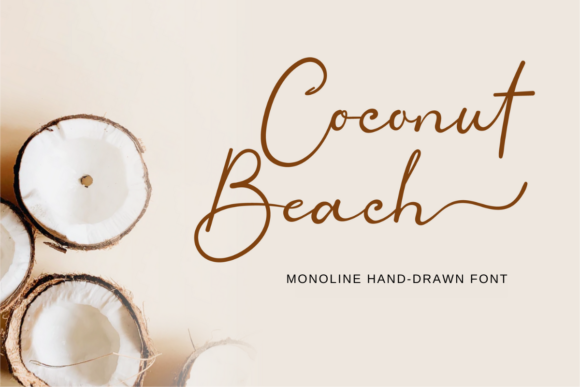 Coconut Beach: A Magical Monoline Font for Elegant Designs