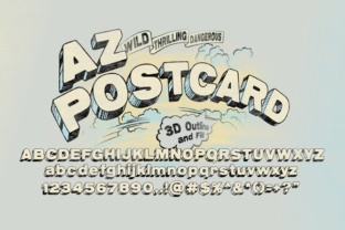 Discover AZ Postcard 3D: A Bold, Hand-Drawn Typeface for Dynamic Design