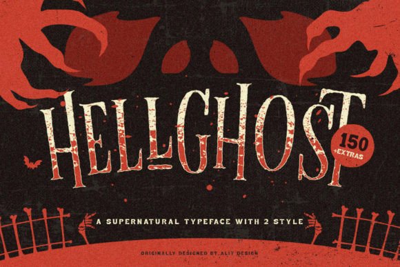 Hellghost: A Spooky and Fun Display Font for Halloween
