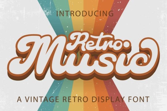 Retro Music: A Cool Vintage Display Font for Timeless Designs