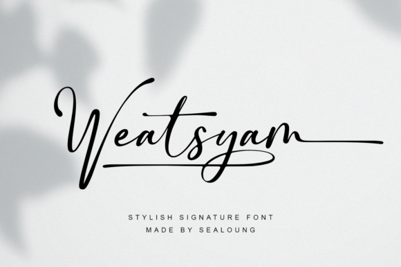 Weatsyam: A Unique Handwritten Font for Elegant Designs